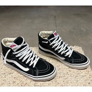 Black Vans Canvas Hi Top unisex Skater Sneakers - Women's Size 6.5 / Mens Size 5